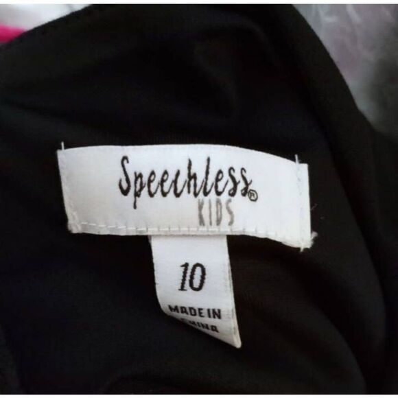 SPEECHLESS KIDS BLACK, WHITE, & PINK DRESS SZ.Y10 EUC. - Picture 6 of 8